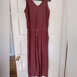 Old Navy maroon drawstring jumpsuit, women’s size M